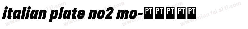italian plate no2 mo字体转换